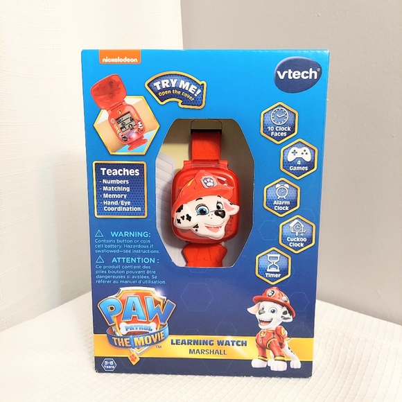 Paw Patrol Marshall Learning Wrist Watch Vtech Matching Memory Numbers - Picture 1 of 8